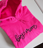 Cursive Boy Mom Hoodie