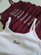 Bride Ribbed Spaghetti Strap Tank Top