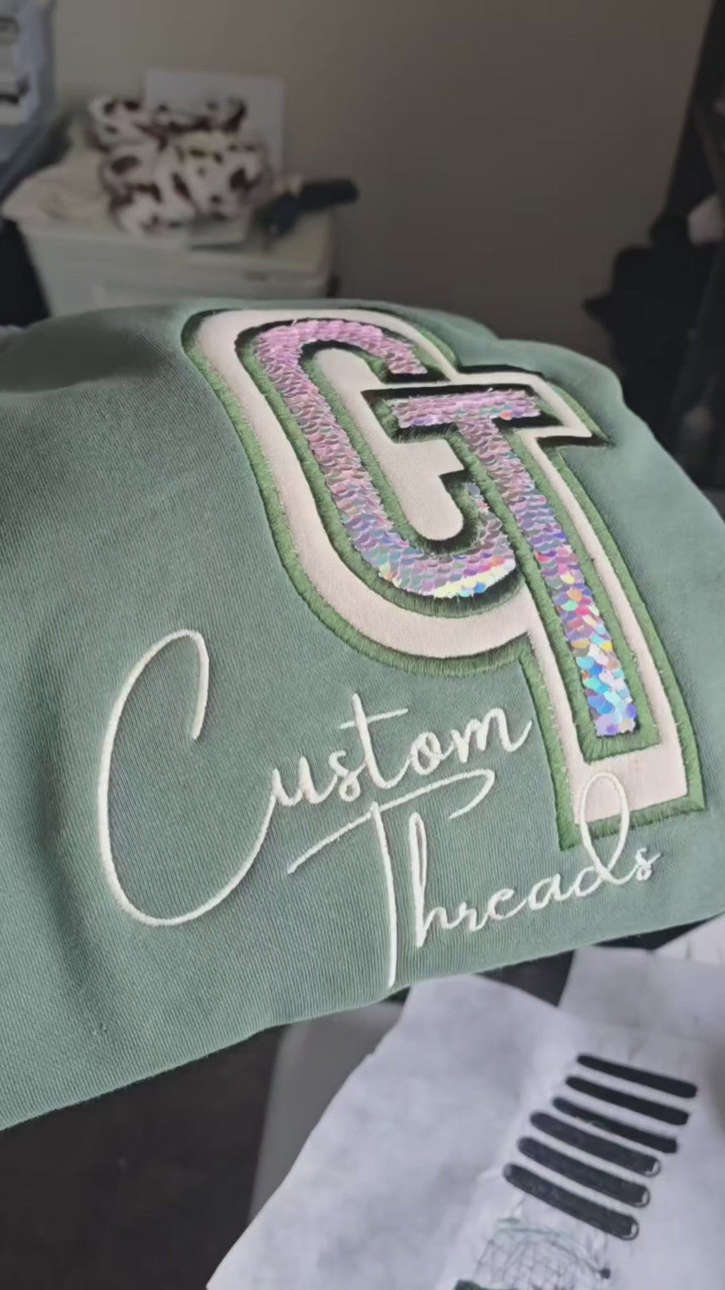 Sequin CT Comfort Color Crewneck