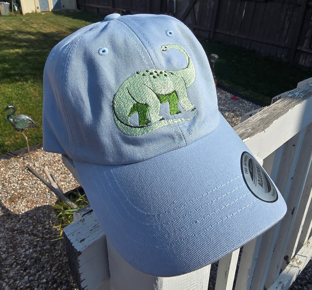 Adult Light Blue Dinosaur Hat