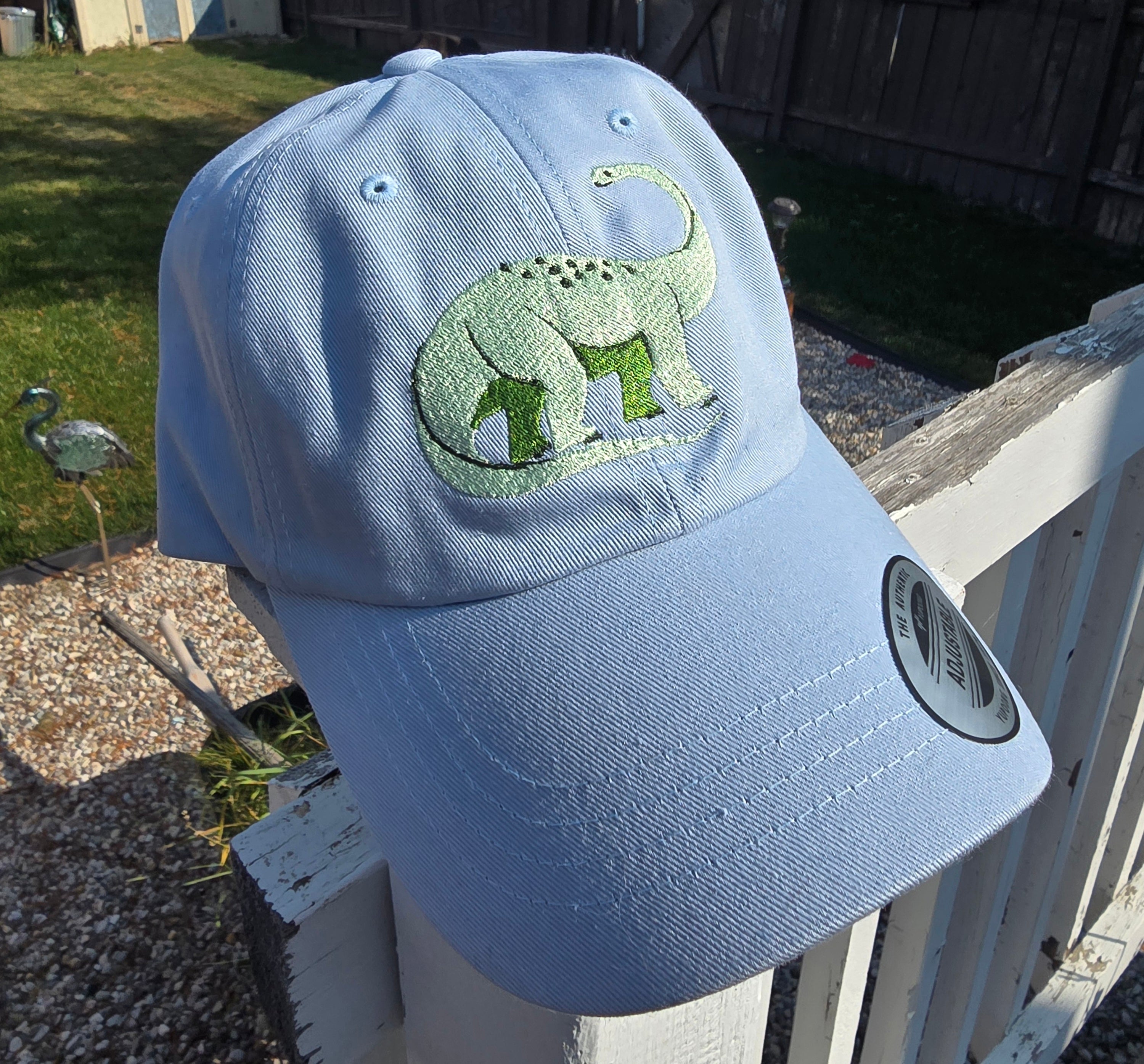 Adult Light Blue Dinosaur Hat