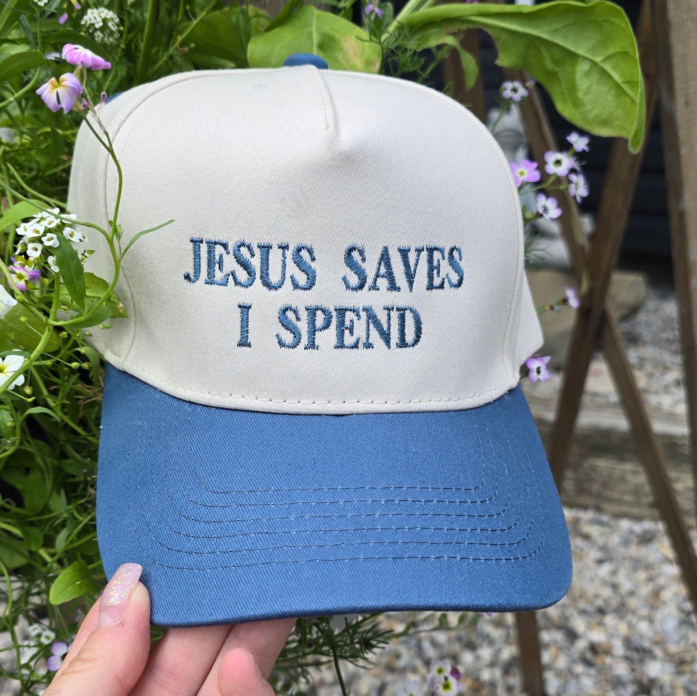Jesus Saves, I Spend, 2-Tone Trucker