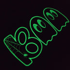 BOO (Sparkly Background with Glow In The Dark Thread)- CREWNECK