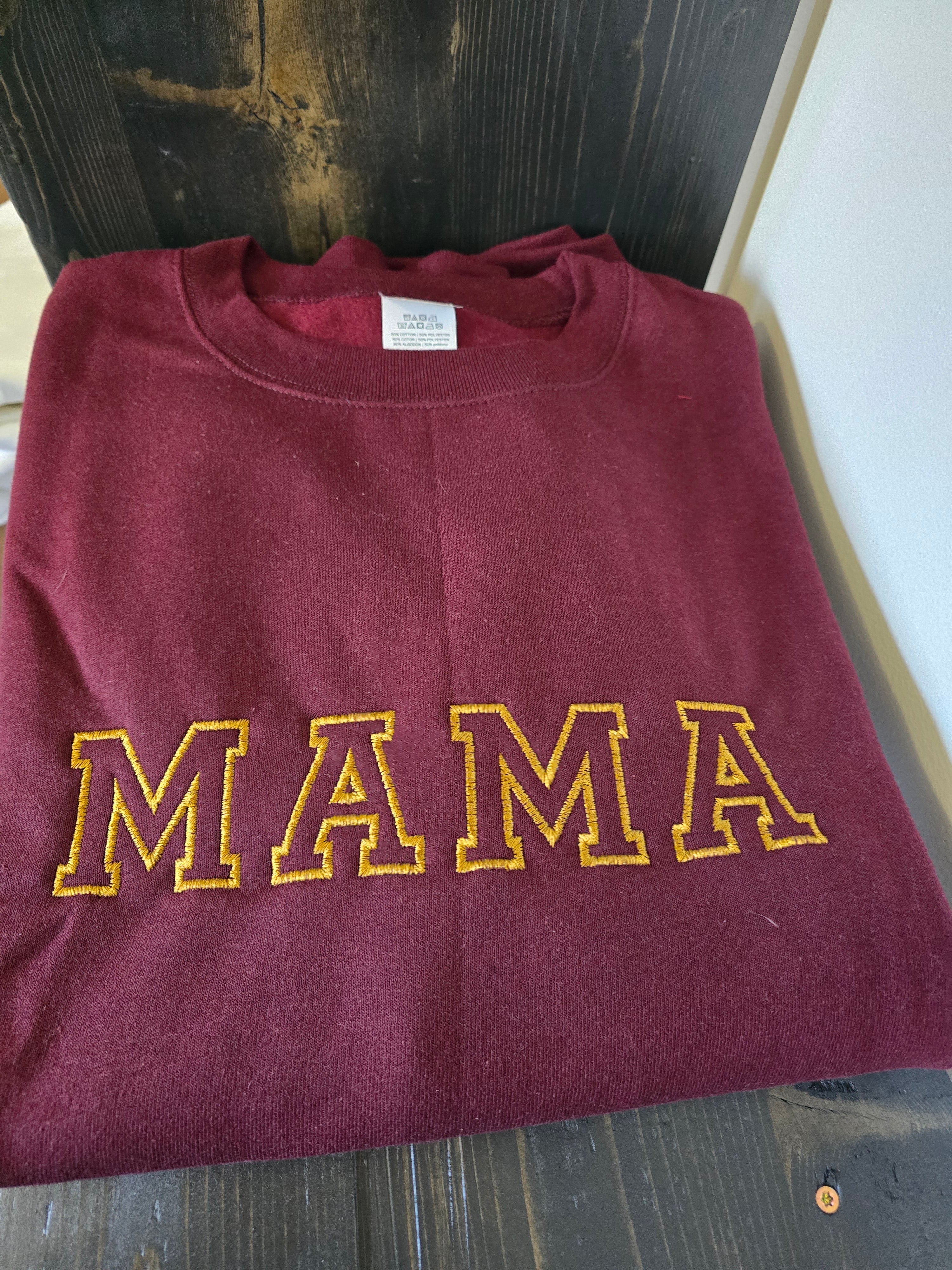College Font Mama Crewneck Sweatshirt