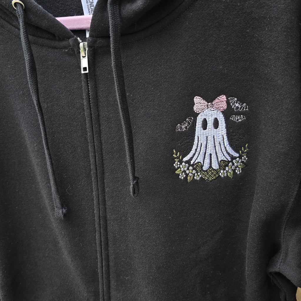 Cute Ghost, Zip Up Hoodie