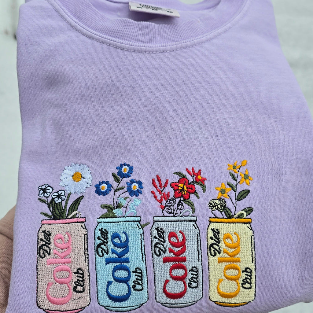 Diet Coke Floral Comfort Color T-Shirt