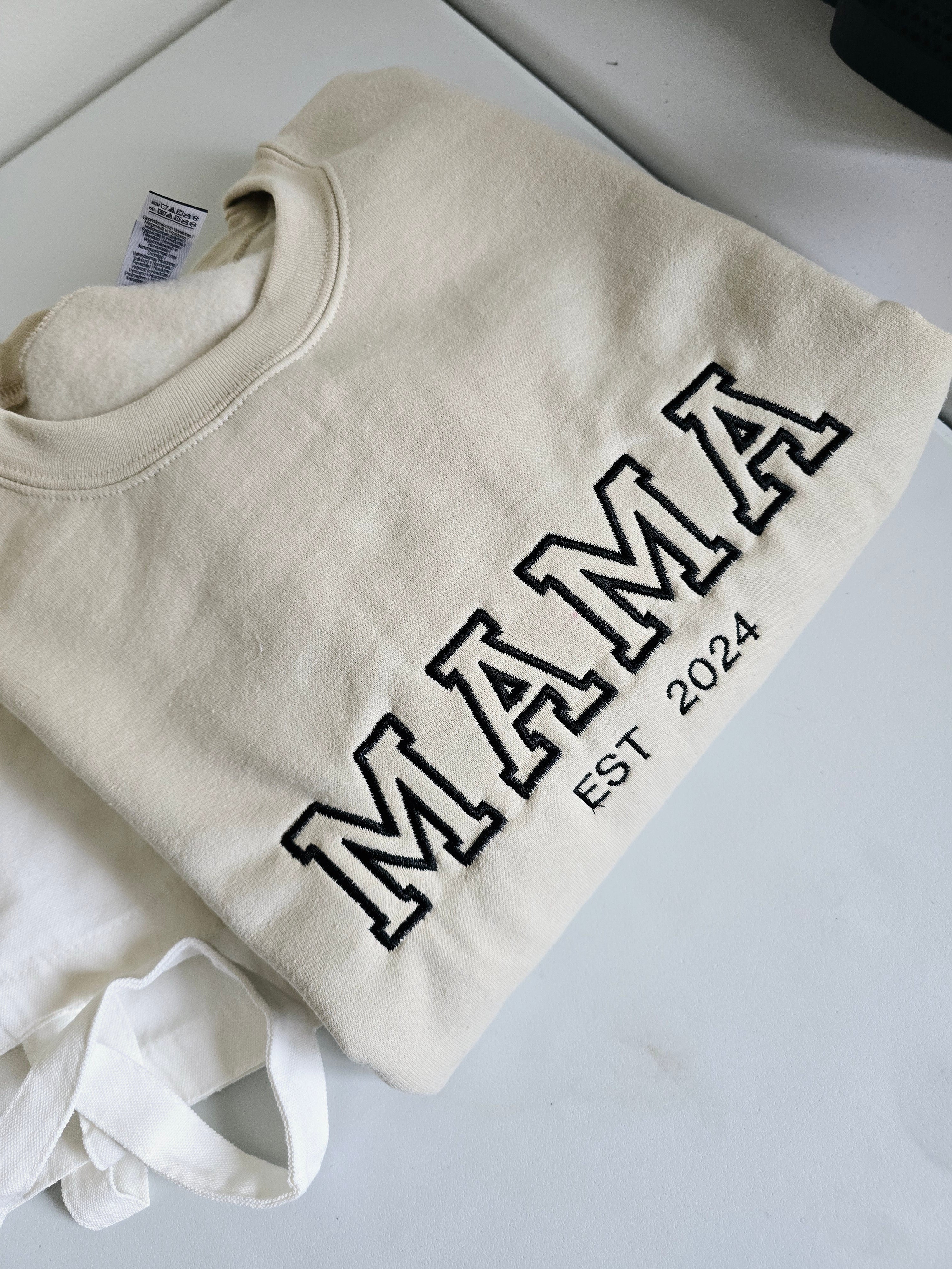 College Font Mama Crewneck Sweatshirt