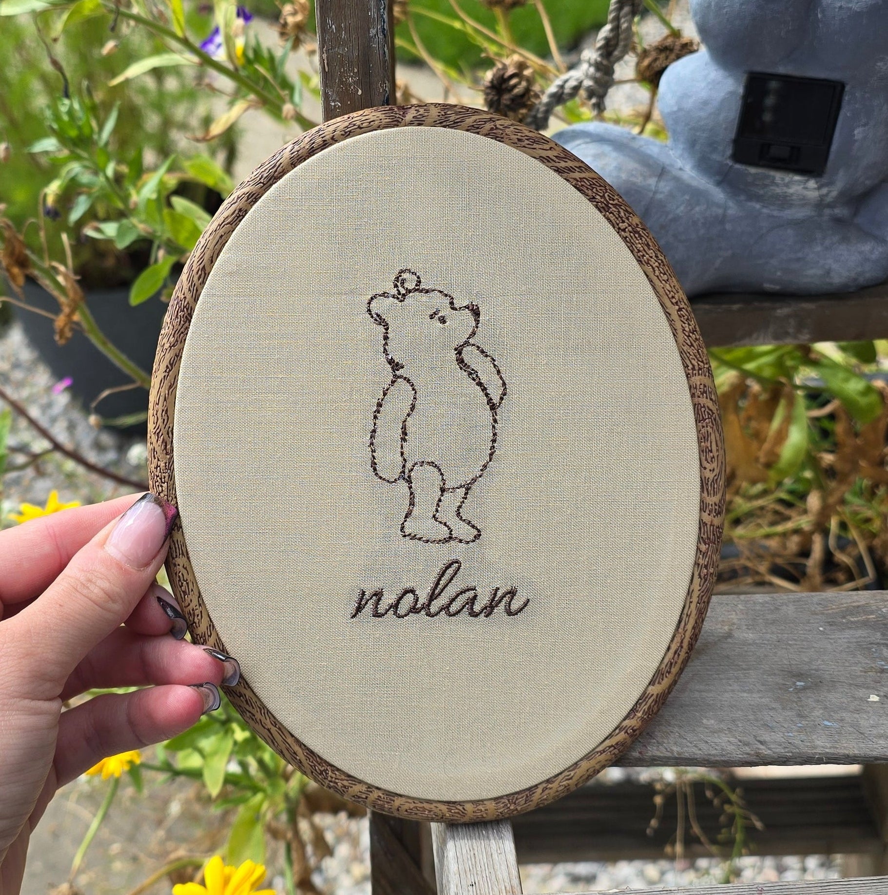 Simple Bear, Custom Name Nursery Decor