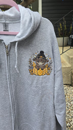 Highland Cow/Pumpkin Zip Up Hoodie